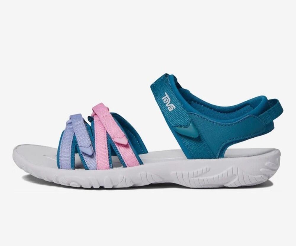Teva Youth Girls 7 Tirra Strappy Sandals Teal Pink Purple NWOT Womens 8